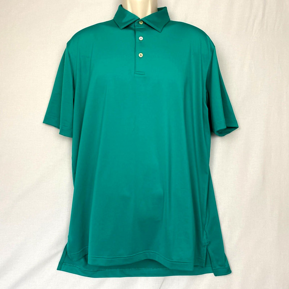 Peter Millar Other - Peter Millar Summer Comfort Shirt Mens Large Green Solid Performance Jersey Polo